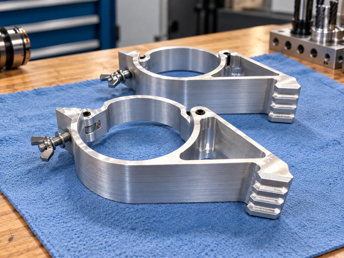 Mounting clamps, aluminium